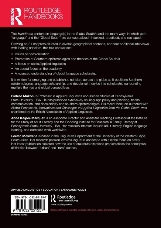 Produktbild: The Routledge Handbook of Language and the Global South/s