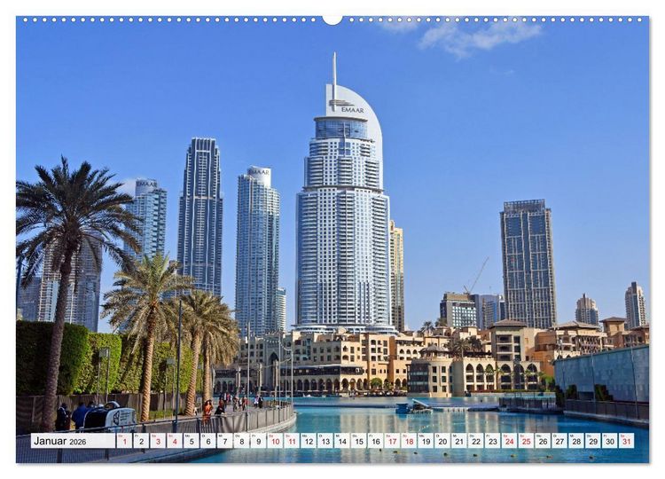 Produktbild: Die EMIRATES zwischen Dubai und Abu Dhabi (Wandkalender 2026 DIN A2 quer), CALVENDO Monatskalender