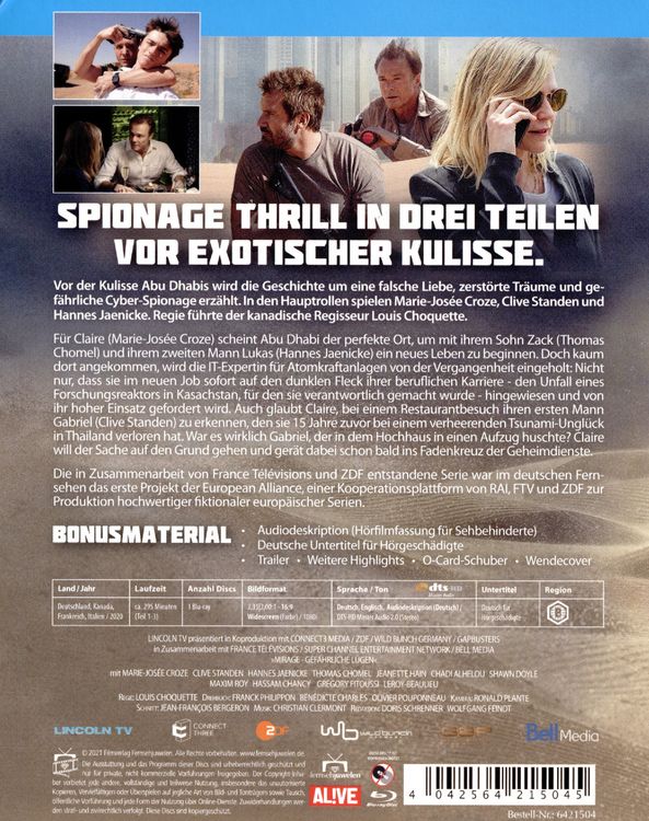 Produktbild: Mirage - Gef&auml;hrliche L&uuml;gen - Die komplette Miniserie