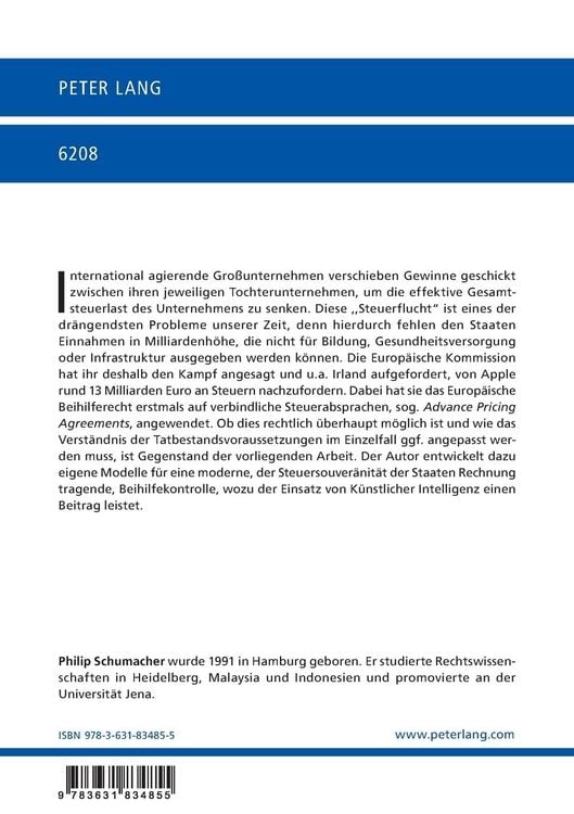 Produktbild: Europ&auml;isches Beihilferecht und Advance Pricing Agreements