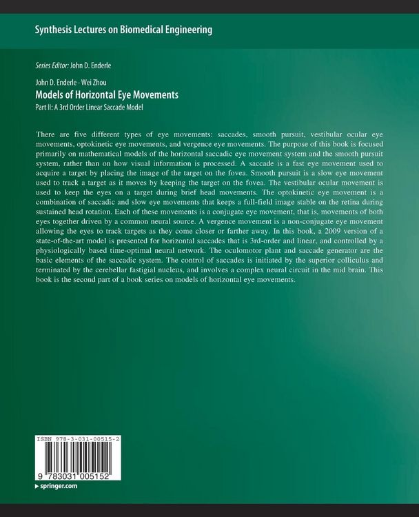 Produktbild: Models of Horizontal Eye Movements, Part II