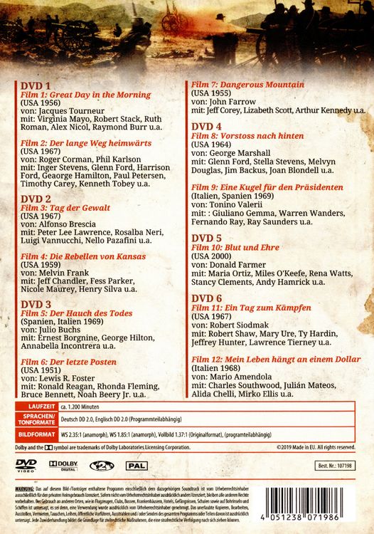 Produktbild: Amerikanischer B&uuml;rgerkrieg im Western [6 DVDs]