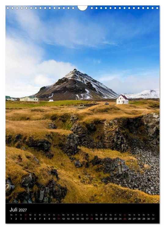 Produktbild: Island - Wundervolle Landschaften (Wandkalender 2027 DIN A3 hoch), CALVENDO Monatskalender