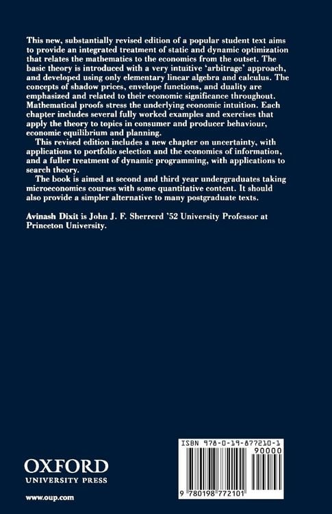 Produktbild: Optimization in Economic Theory