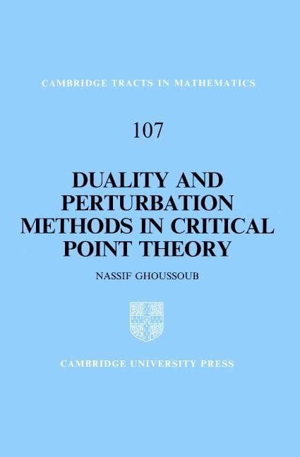 Produktbild: Duality and Perturbation Methods in Critical Point Theory