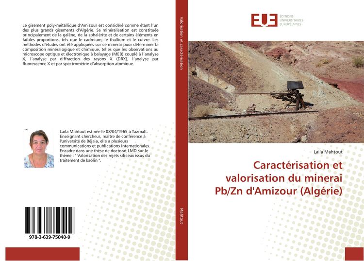 Produktbild: Caract&eacute;risation et valorisation du minerai Pb/Zn d'Amizour (Alg&eacute;rie)