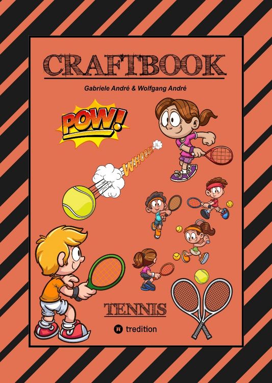 Produktbild: Craftbook - 100 Seiten - Super Tennis Malmotive - Knifflige R&auml;tsel und Aufgaben - Lernspiel - Word Champions Match