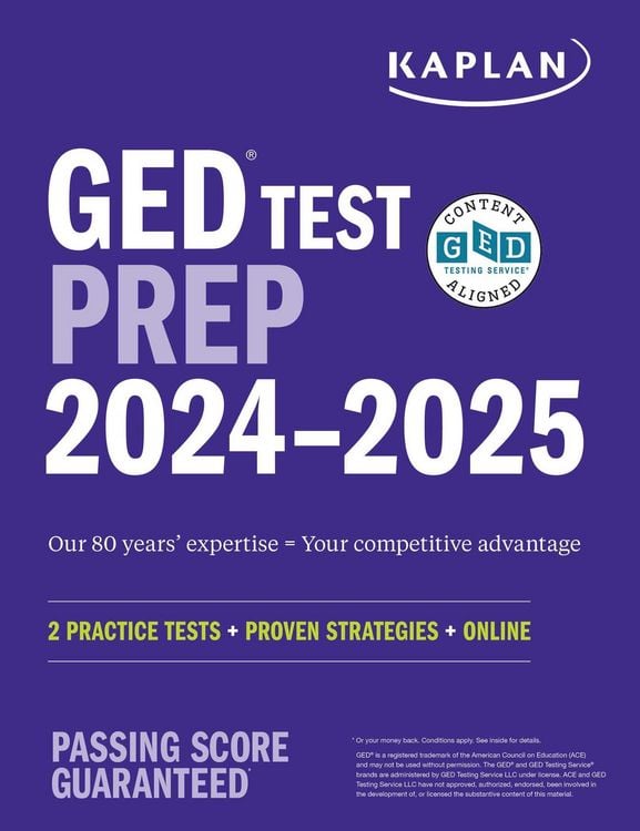 Produktbild: GED Test Prep 2024-2025: Includes a Diagnostic Pretest, 2 Full Length Practice Tests, 1000+ Practice Questions, and 40+ Online Videos