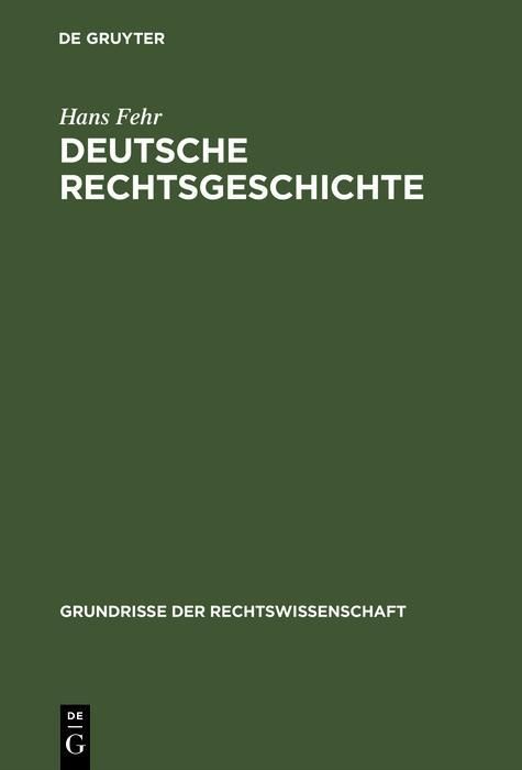 Produktbild: Deutsche Rechtsgeschichte