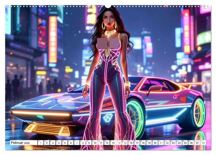 Produktbild: Cars & Girls (Wandkalender 2026 DIN A2 quer), CALVENDO Monatskalender