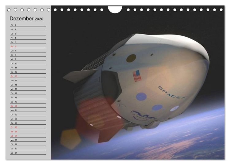 Produktbild: Space Shuttle. Impressionen aus der Raumfahrt (Wandkalender 2026 DIN A4 quer), CALVENDO Monatskalender