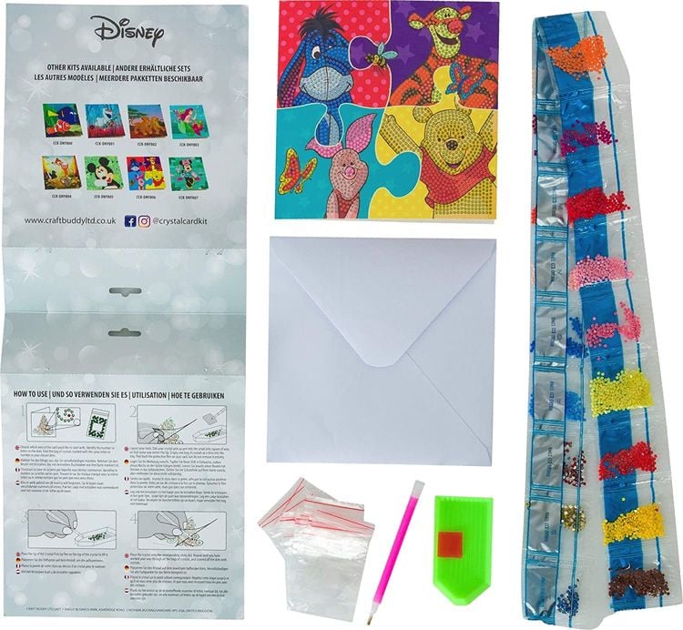 Produktbild: Craft Buddy CCK-DNY806 - Crystal Art, Winnie The Pooh Puzzle,18x18cm, Multi