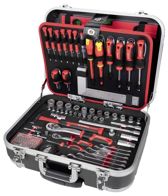Produktbild: Holzmann Maschinen WZK167PRO WZK167PRO Handwerker Werkzeugkoffer best&uuml;ckt