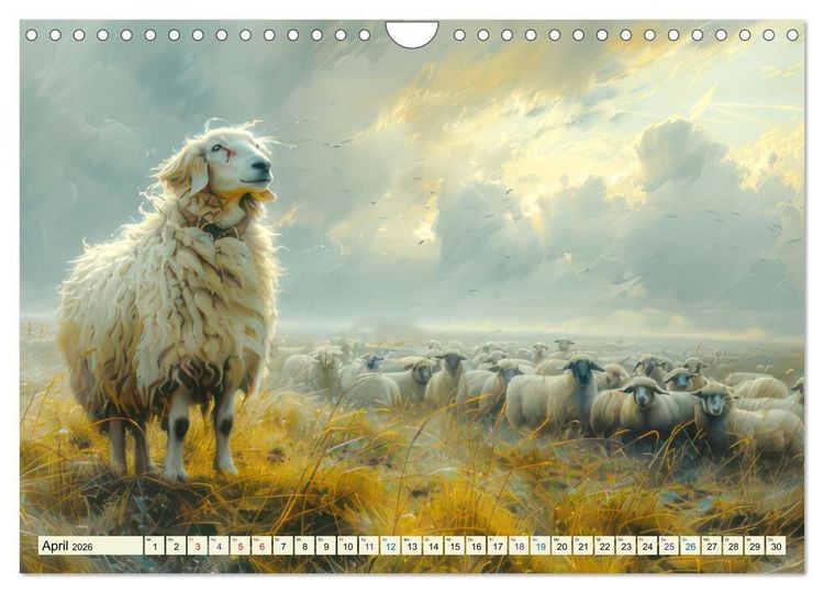 Produktbild: Bei den Schafen - Malerische Reise (Wandkalender 2026 DIN A4 quer), CALVENDO Monatskalender