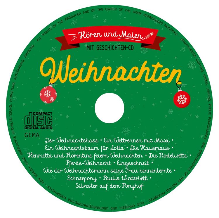 Produktbild: H&ouml;ren und Malen: Weihnachten mit Geschichten-CD