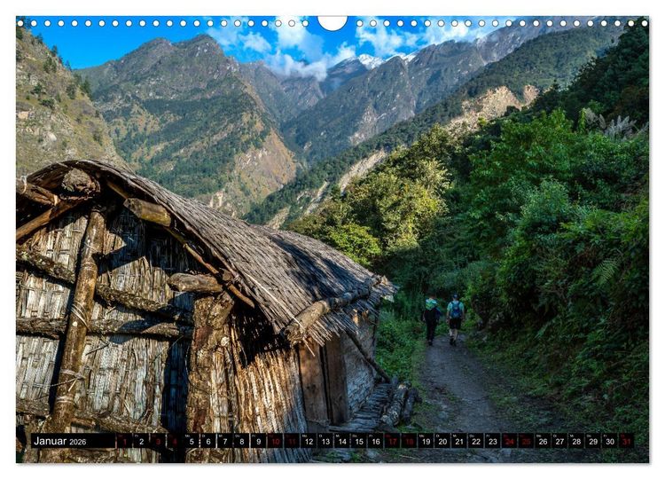 Produktbild: Nepal Tsum Valley - Tal des Gl&uuml;cks (Wandkalender 2026 DIN A3 quer), CALVENDO Monatskalender