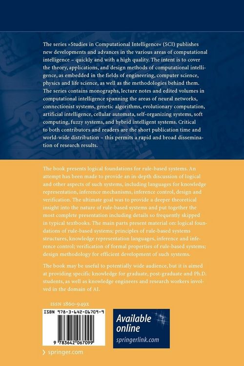 Produktbild: Logical Foundations for Rule-Based Systems