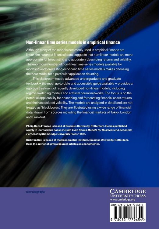 Produktbild: Non-Linear Time Series Models in Empirical Finance