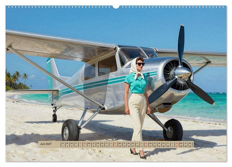 Produktbild: Lack und Leinwand &ndash; Flieger (hochwertiger Premium Wandkalender 2027 DIN A2 quer), Kunstdruck in Hochglanz