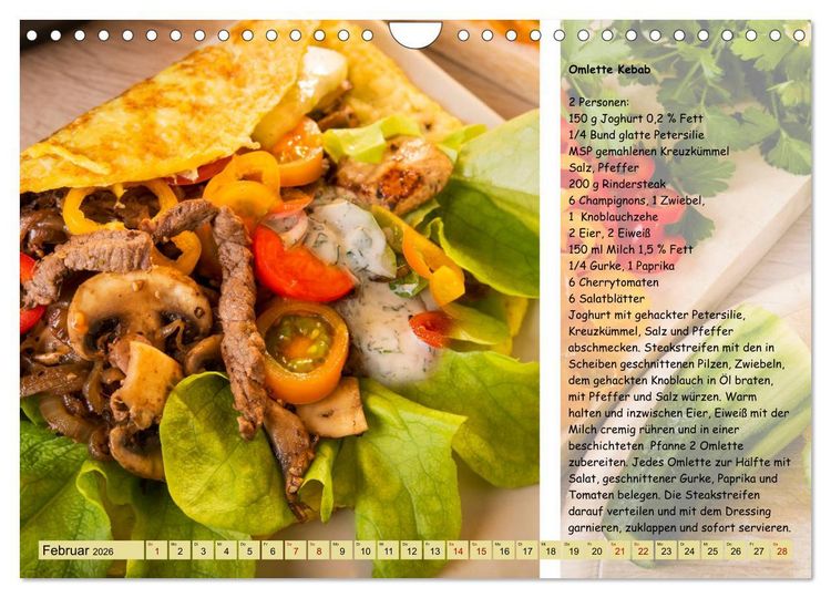Produktbild: Low Carb 2.0 - Leichte Rezepte zum Selberkochen (Wandkalender 2026 DIN A4 quer), CALVENDO Monatskalender