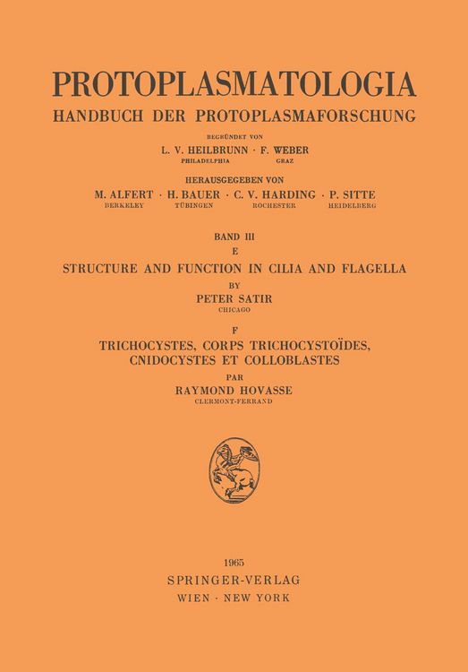 Produktbild: Structure and Function in Cilia and Flagella / Trichocystes, Corps Trichocysto&iuml;des, Cnidocystes et Colloblastes