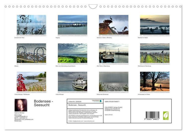 Produktbild: Bodensee - Seesucht (Wandkalender 2026 DIN A3 quer), CALVENDO Monatskalender