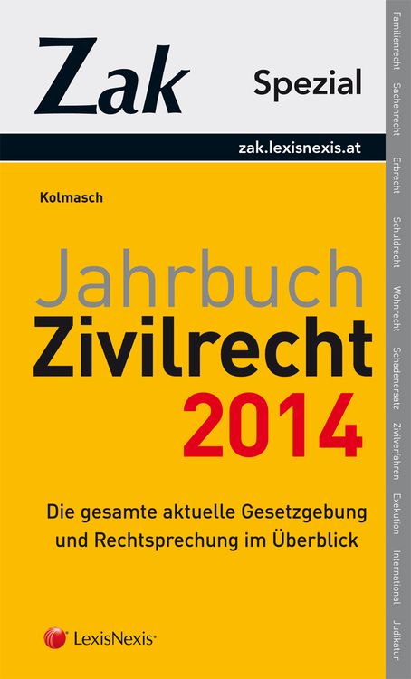 Bild vom Artikel Jahrbuch Zivilrecht 2014 vom Autor Wolfgang Kolmasch