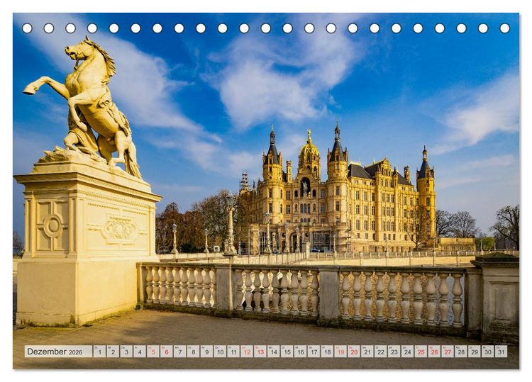 Produktbild: Wundersch&ouml;nes Schwerin (Tischkalender 2026 DIN A5 quer), CALVENDO Monatskalender