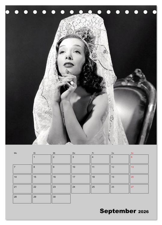 Produktbild: Diven der Stummfilm-&Auml;ra (Tischkalender 2026 DIN A5 hoch), CALVENDO Monatskalender