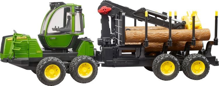 Produktbild: Bruder - John Deere 1210E - R&uuml;ckzug mit 4 Baumst&auml;mmen und Holzgreifer