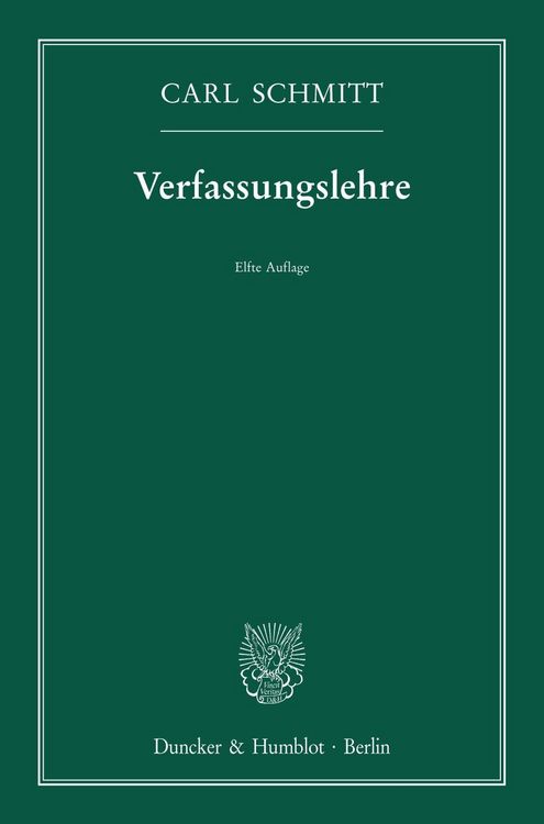 Produktbild: Verfassungslehre.