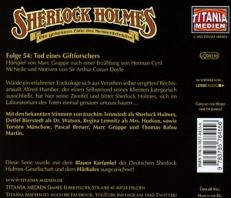 Produktbild: Sherlock Holmes - Folge 54
