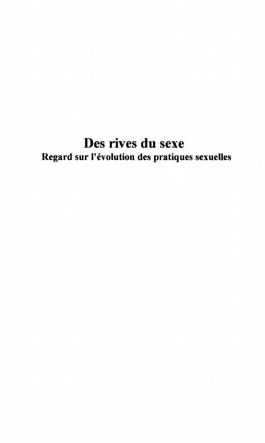Produktbild: Des Rives du sexe