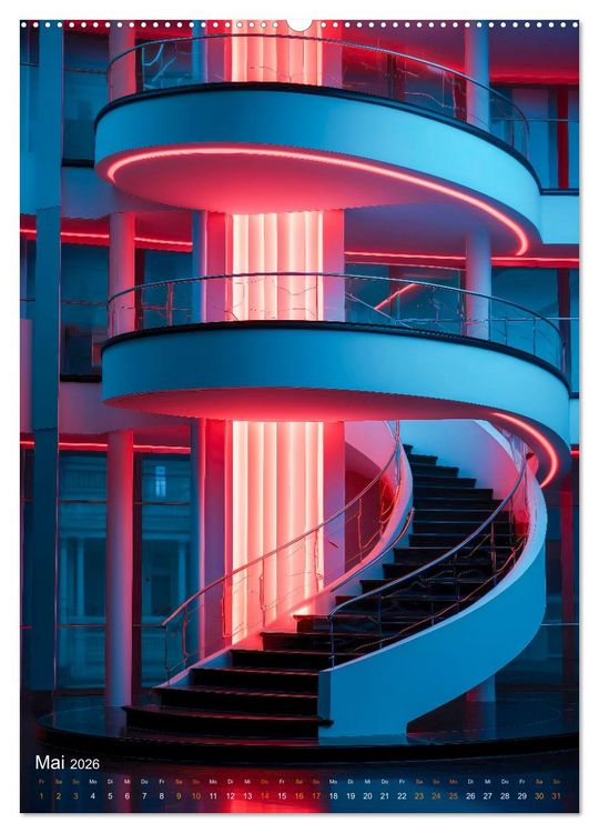 Produktbild: Treppen Architektur (hochwertiger Premium Wandkalender 2026 DIN A2 hoch), Kunstdruck in Hochglanz