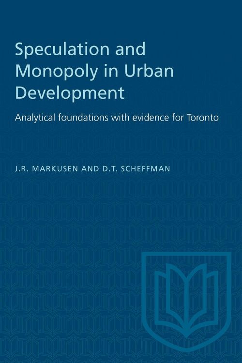 Produktbild: Speculation and Monopoly in Urban Development