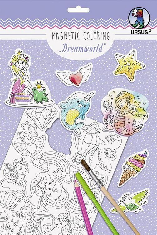 Produktbild: URSUS 2 Blatt Magnetic Coloring "Dreamworld"