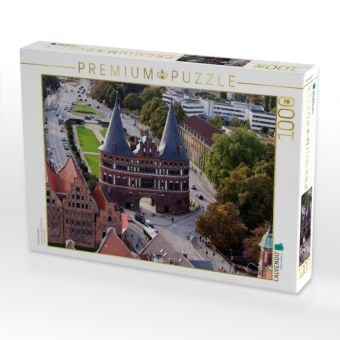 Produktbild: CALVENDO Puzzle Holstentorplatz | 1000 Teile Lege-Gr&ouml;&szlig;e 64x48cm Foto-Puzzle f&uuml;r gl&uuml;ckliche Stunden