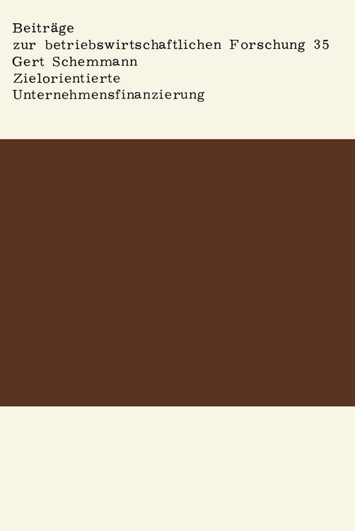 Produktbild: Zielorientierte Unternehmensfinanzierung