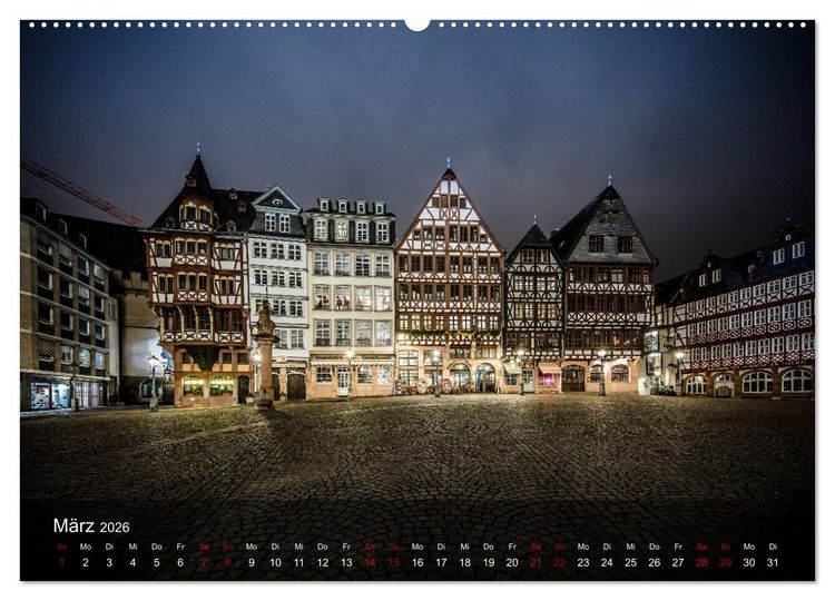 Produktbild: Frankfurt city view (hochwertiger Premium Wandkalender 2026 DIN A2 quer), Kunstdruck in Hochglanz