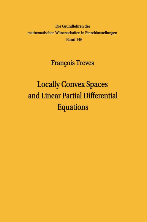 Produktbild: Locally Convex Spaces and Linear Partial Differential Equations