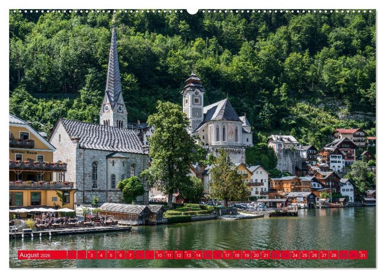 Produktbild: Hallstatt Impressionen (hochwertiger Premium Wandkalender 2026 DIN A2 quer), Kunstdruck in Hochglanz