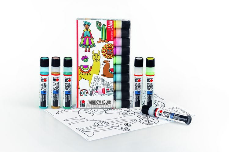 Produktbild: Marabu Window Color fun&fancy Lama 10x25ml