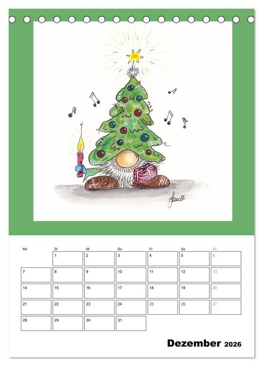 Produktbild: WichtelParade (Tischkalender 2026 DIN A5 hoch), CALVENDO Monatskalender