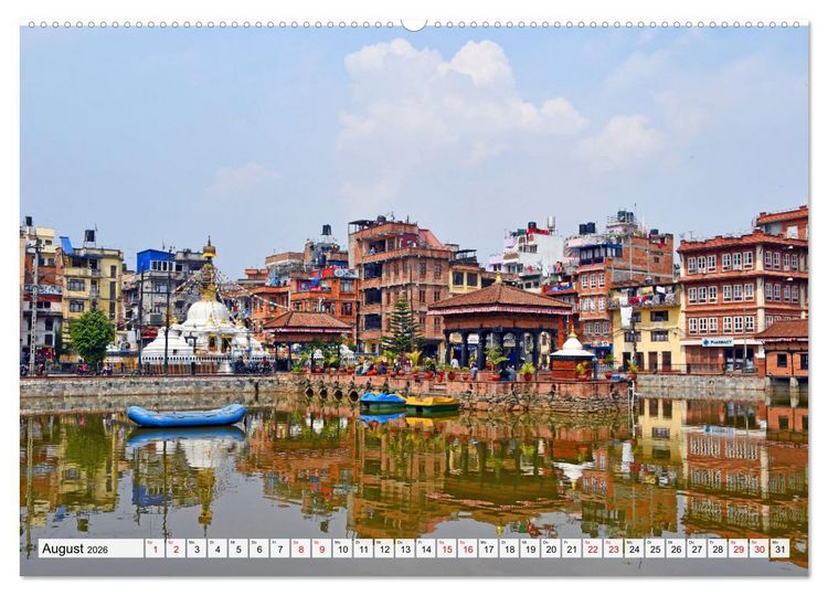Produktbild: LALITPUR, die alte K&ouml;nigsstadt (hochwertiger Premium Wandkalender 2026 DIN A2 quer), Kunstdruck in Hochglanz