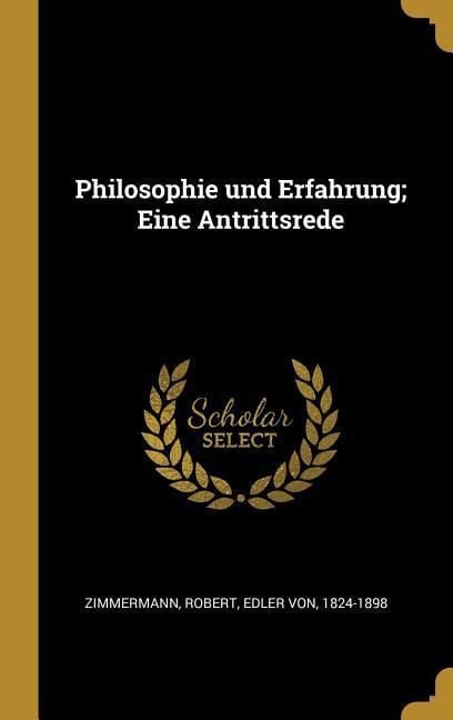 Produktbild: Philosophie Und Erfahrung; Eine Antrittsrede