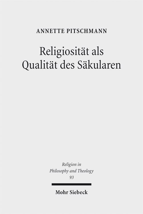 Produktbild: Religiosit&auml;t als Qualit&auml;t des S&auml;kularen