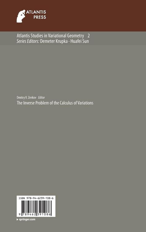 Produktbild: The Inverse Problem of the Calculus of Variations