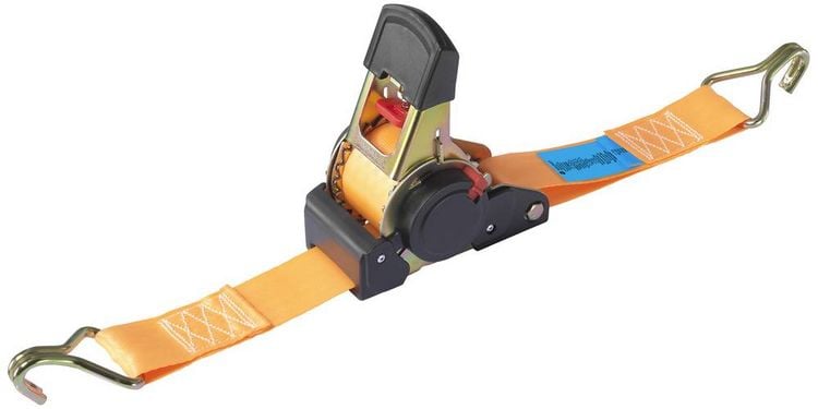 Produktbild: TOOLCRAFT TO-8689782 Selbstaufrollender Spanngurt Zugkraft LC Niederzurren (einzeln/direkt)=750 daN (L x B) 4.5 m x 50 mm Klemmschloss EN 12195-2