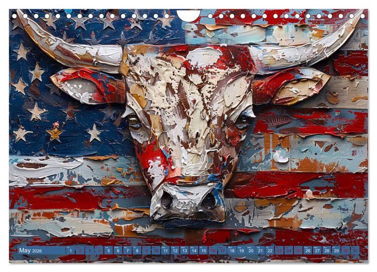 Produktbild: Patriotic Art Collection (Wall Calendar 2026 DIN A4 landscape), CALVENDO 12 Month Wall Calendar