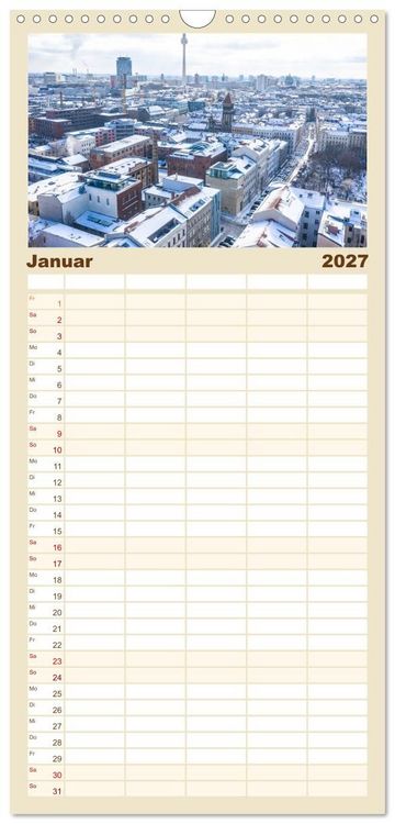 Produktbild: Familienplaner 2027 - Berlin - Reise durch die deutsche Geschichte mit 5 Spalten (Wandkalender, 21 x 45 cm) CALVENDO